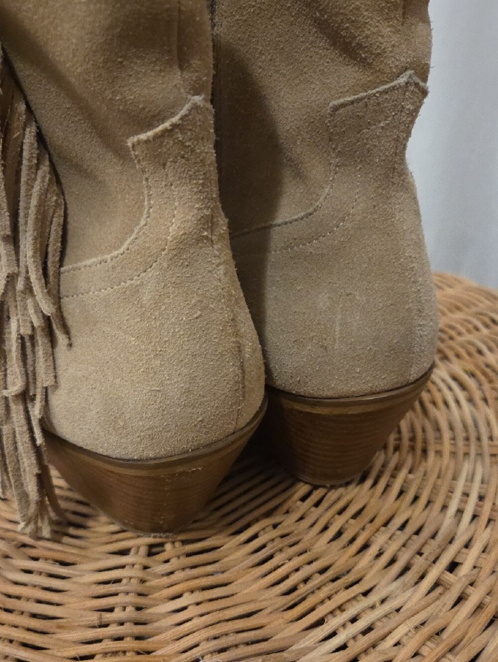 Coconuts by Matisse Tan Suede Fringe Ankle Boots - Picture 4 of 8